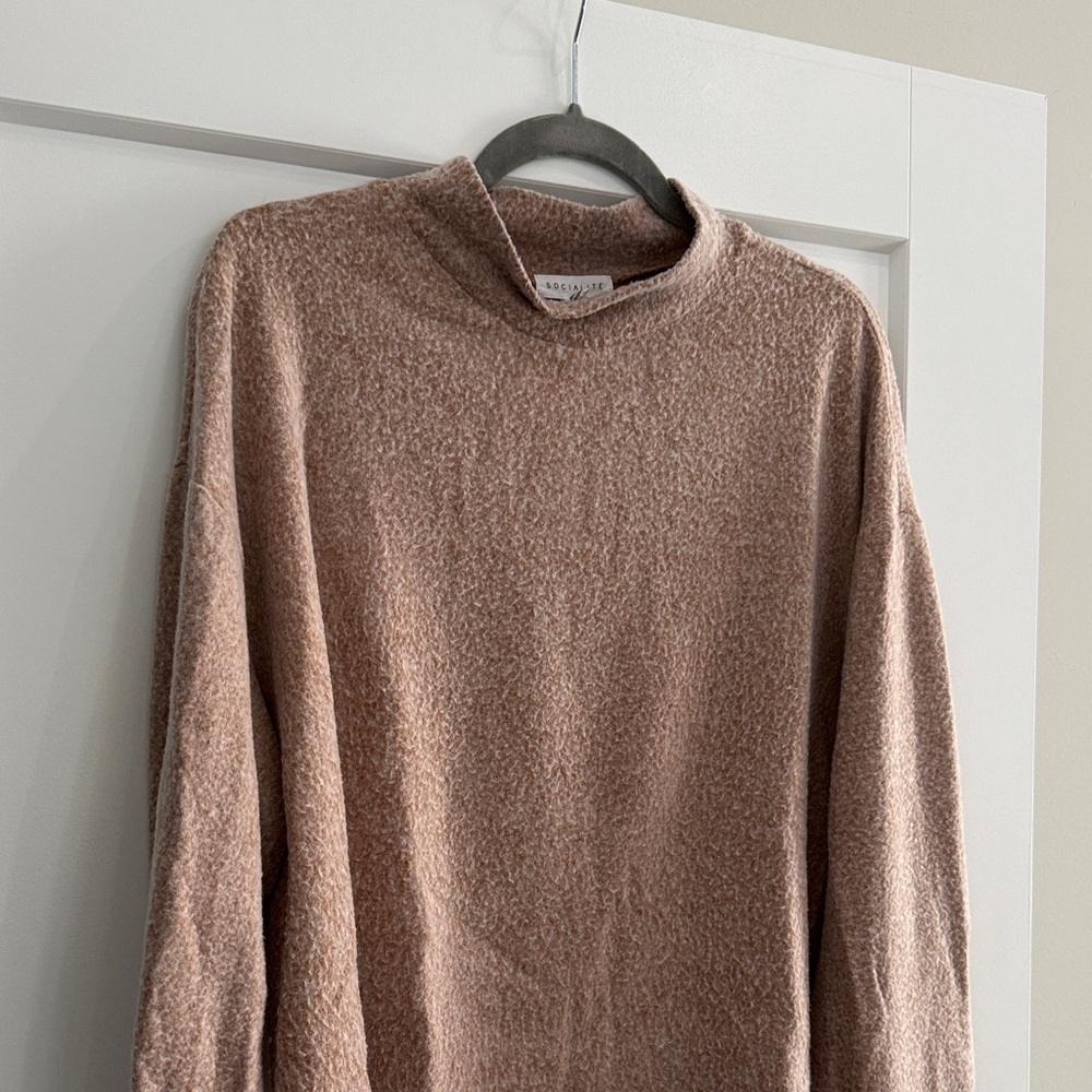 Socialite Women's Sweater in Warm Tan​​ - Picture 3 of 3